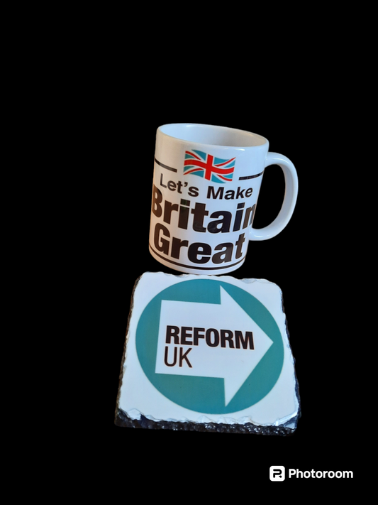 Reform uk mug and coaster set